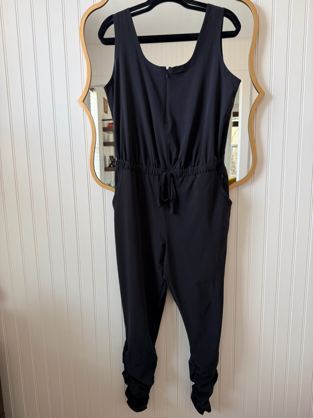 Prana Black Sleeveless Drawstring Jumpsuit